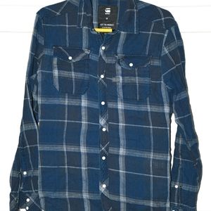 Blue & White button up